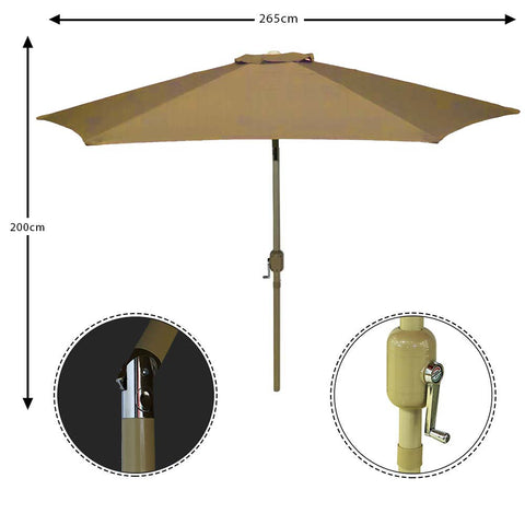 Protect yourself from the sun with our Parasol Tilting Outdoor Umbrella. 