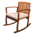 Enjoy a peaceful day in your backyard with this acacia wood Rocking Chair.
