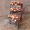 Wooden planters, planter stands