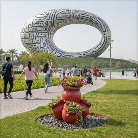 وعاء نباتات زخرفي للحديقة (وعاء فقط)