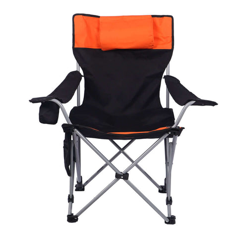 Foldable Camping Chair with Cup Holder , Pillow and Armrests