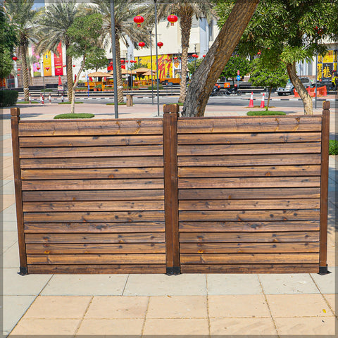 This Wooden Garden Freestanding Fence adds a touch of natural beauty to your backyard.