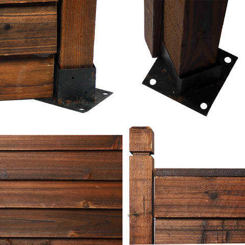 This Wooden Garden Freestanding Fence adds a touch of natural beauty to your backyard.