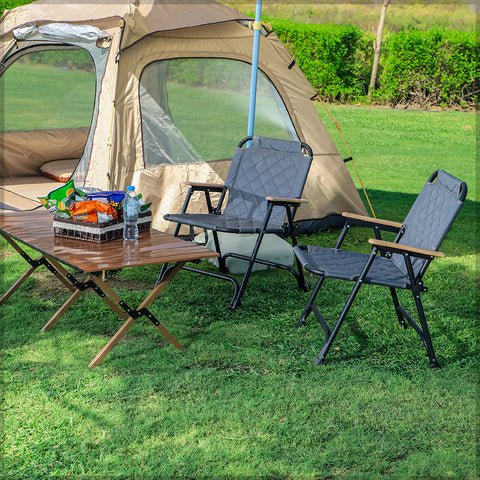 كرسي تخييم قماشي خفيف الوزن قابل للحمل من قطعة واحدة (كرسي فقط)