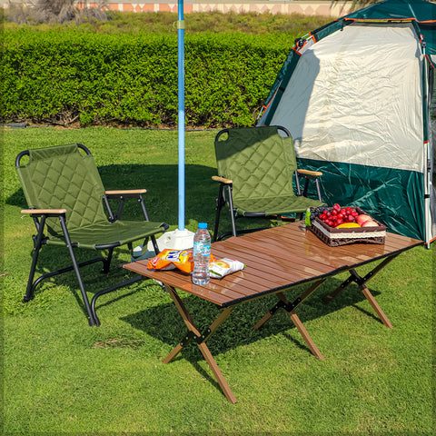 كرسي تخييم قماشي خفيف الوزن قابل للحمل من قطعة واحدة (كرسي فقط)