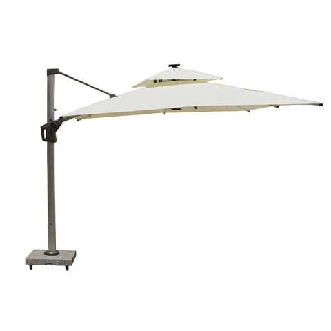 Outdoor umbrella with marble base