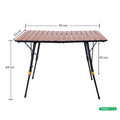 Folding camping table