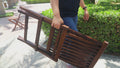 This foldable wooden garden chair is the perfect addition to any outdoor space.