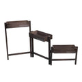 Wooden planters, planter stands