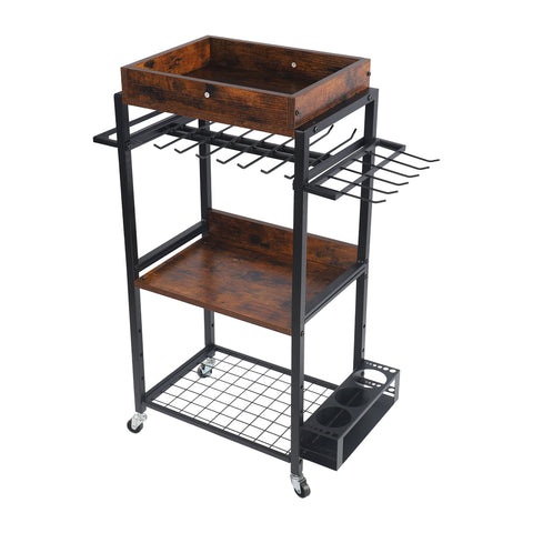 Wooden storage cart