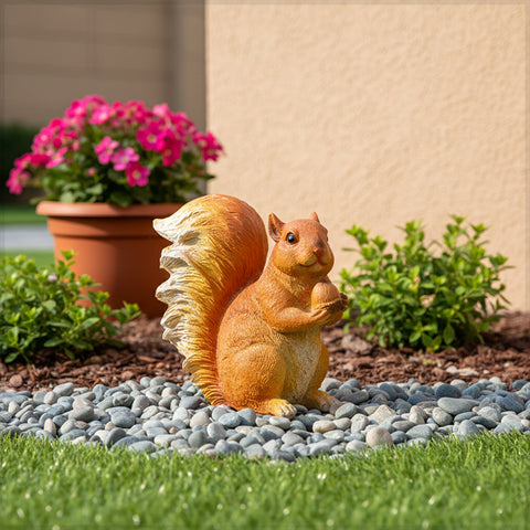 تمثال سنجاب مزخرف لتزيين الحديقة