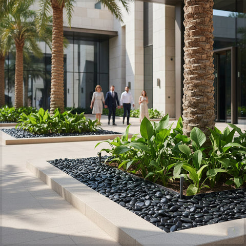 Decorative Black Stones 1-2cm 1 Bag