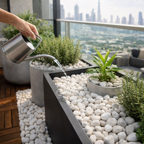 1 كيس من الأحجار البيضاء المزخرفة مقاس 2-3 سم