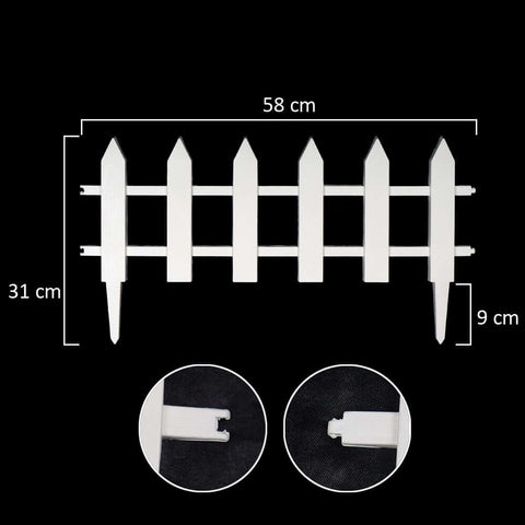 These white plastic garden fence panels provide a durable and stylish solution for protecting your garden.