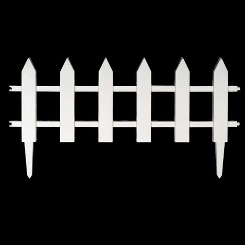 These white plastic garden fence panels provide a durable and stylish solution for protecting your garden.