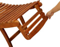 This wooden folding curved sun lounger patio is expertly crafted for both comfort and convenience.