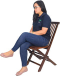 This foldable wooden garden chair is the perfect addition to any outdoor space.