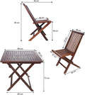 This wooden table and chair set features a square table and folding chairs, perfect for your patio, garden, bistro, balcony or room.