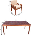 Upgrade your outdoor dining experience with our 7 Piece Solid Acacia Wood Slatted Outdoor Dining Set.