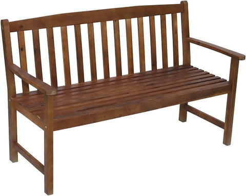 Solid Wood Bench Seat accommodates up to three people.