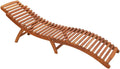 This wooden folding curved sun lounger patio is expertly crafted for both comfort and convenience.