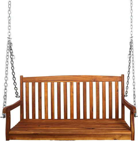 This 2-seater Wooden Porch Swing is built to last with sturdy wood construc