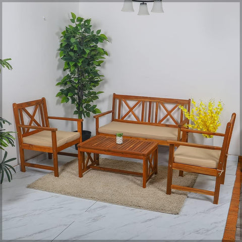 Enhance your outdoor space with our durable Wooden Sofa Set.