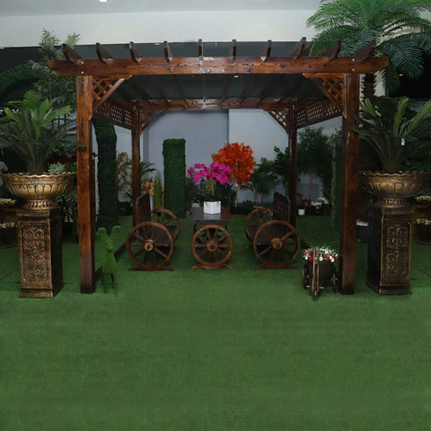 Crafted from durable solid wood, this garden gazebo is the perfect addition to any outdoor space.