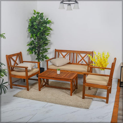 Enhance your outdoor space with our durable Wooden Sofa Set.
