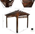 Crafted from durable solid wood, this garden gazebo is the perfect addition to any outdoor space.