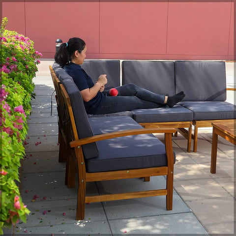 5 Seater Sectional Sofa Set is the perfect addition to any outdoor space. 