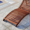 This wooden folding curved sun lounger patio is expertly crafted for both comfort and convenience.