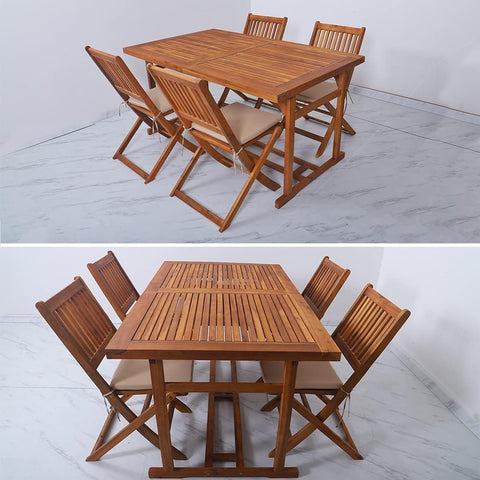Expertly crafted, the 9 Pcs Dining Table with Chair Set is perfect for entertaining guests or family dinners. 