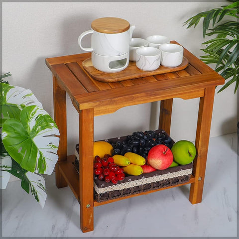 Introducing our versatile Table Bamboo Stool - built for outdoor use.