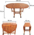 Expertly crafted with 100% acacia wood, this 7-piece patio set is perfect for outdoor gatherings. 