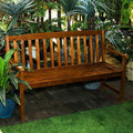 Solid Wood Bench Seat accommodates up to three people.