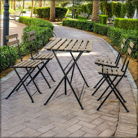 Create an elegant and functional dining space with the Table & Chair Bistro 5 Pcs Set. 