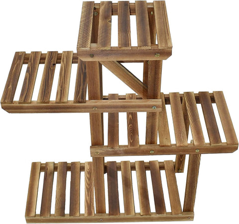 Wooden Shelves Plants Rack